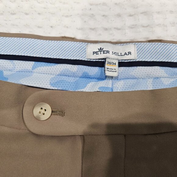 Peter Millar Dress Khakis Size 38x34 – Classic Khaki | Premium Dress Pants - Picture 1 of 7